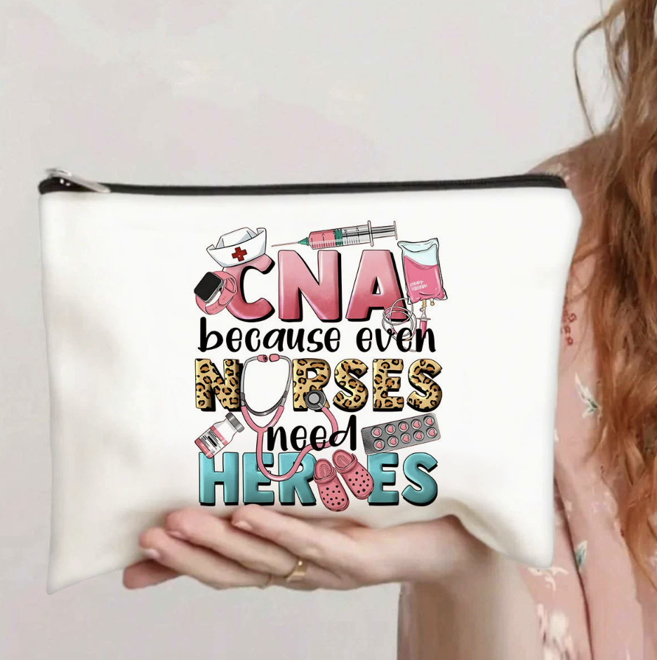 Bolso cosmético para mujer explosivo transfronterizo de Amazon, bolsa de almacenamiento de viaje, bolsa de lavado, fabricante de impresión de doble cara en inglés al por mayor