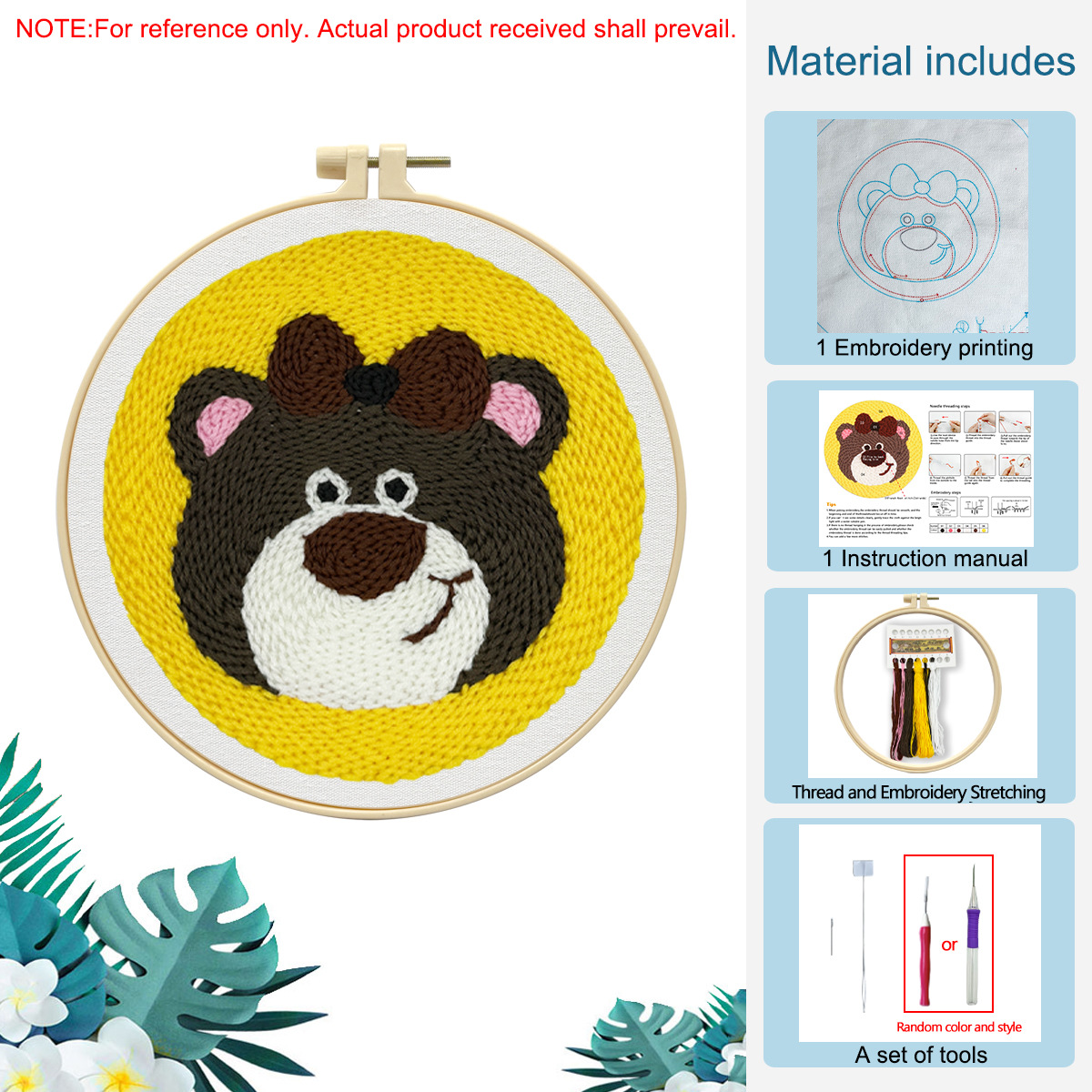 Amazon hilo de lana transfronteriza con material de cojín de taza de goma para paquetes de animales para niños hechos a mano DIY Kit para principiantes