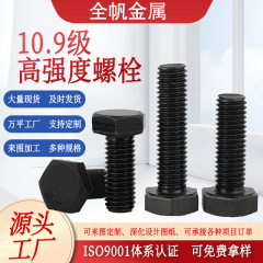 10.9级高强度螺栓M12-M36钢结构专用GB/T1228全螺纹外六角螺丝