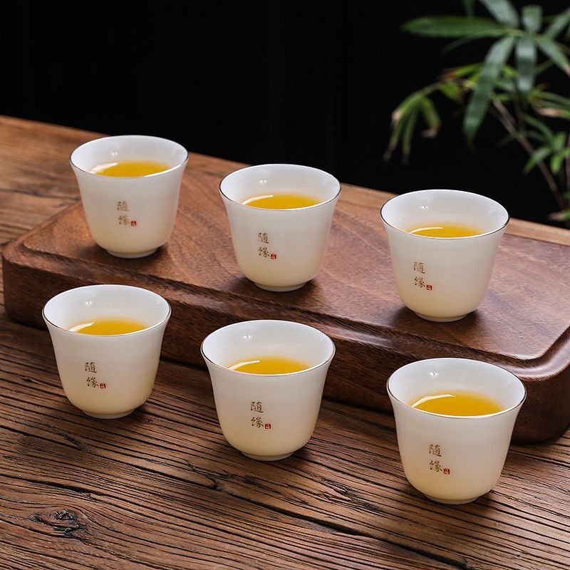 六只装功夫茶具品茗杯茶杯陶瓷喝茶专用单杯防烫小茶杯厂家直销|undefined