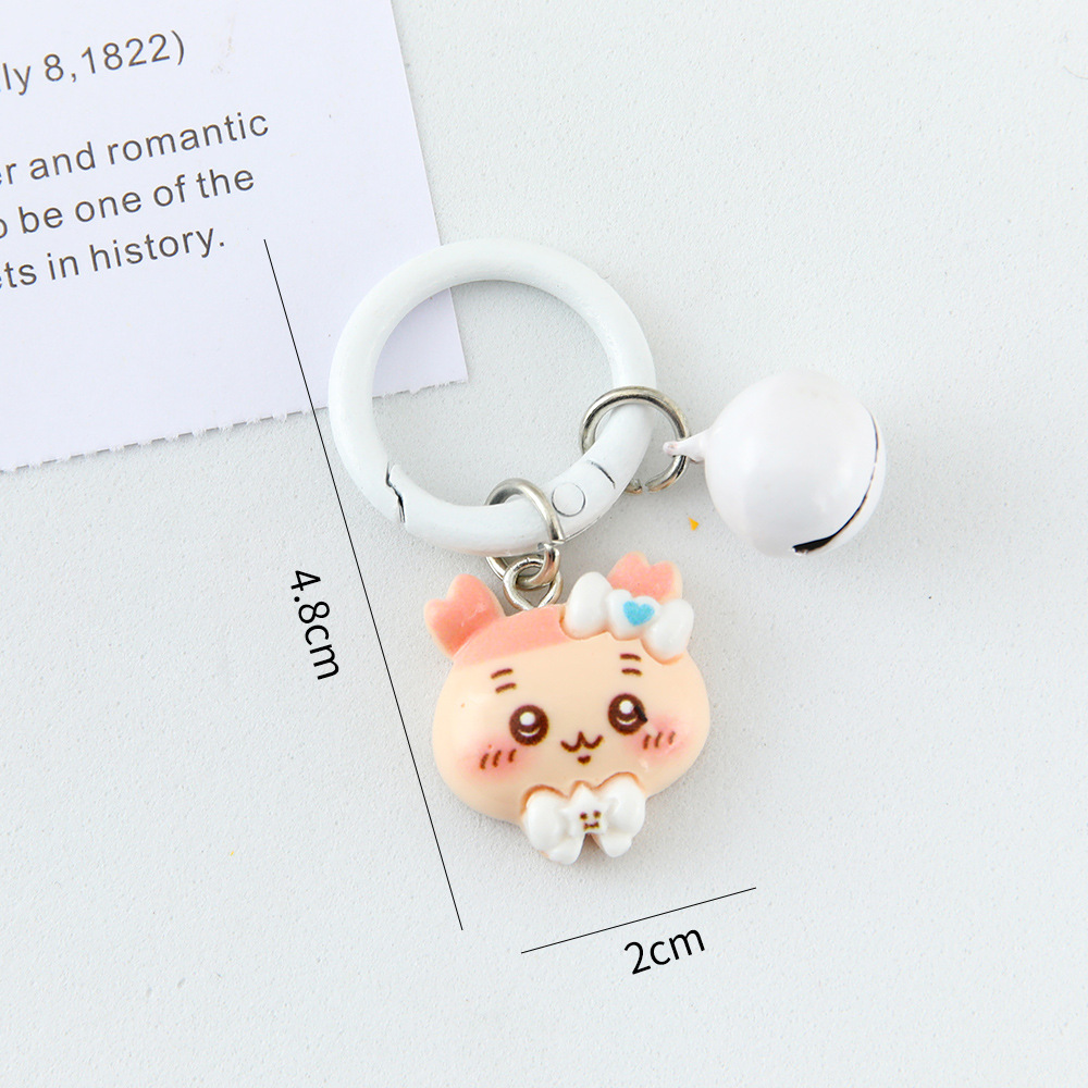 Caricatura linda corbata pequeña ocho llaveros colgantes pareja amigas bolsos colgantes de alto valor de belleza llaveros de corazón de niña