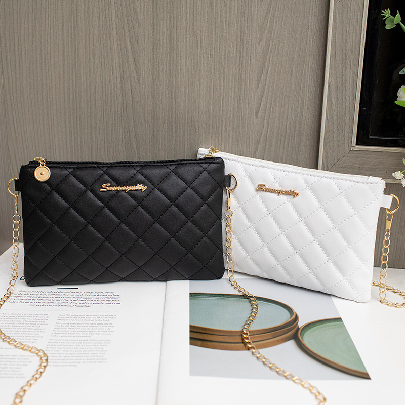 2024 nueva moda S sobre bolso de moda simple bolso de hombro bolso de cadena de diamante sólido bolso