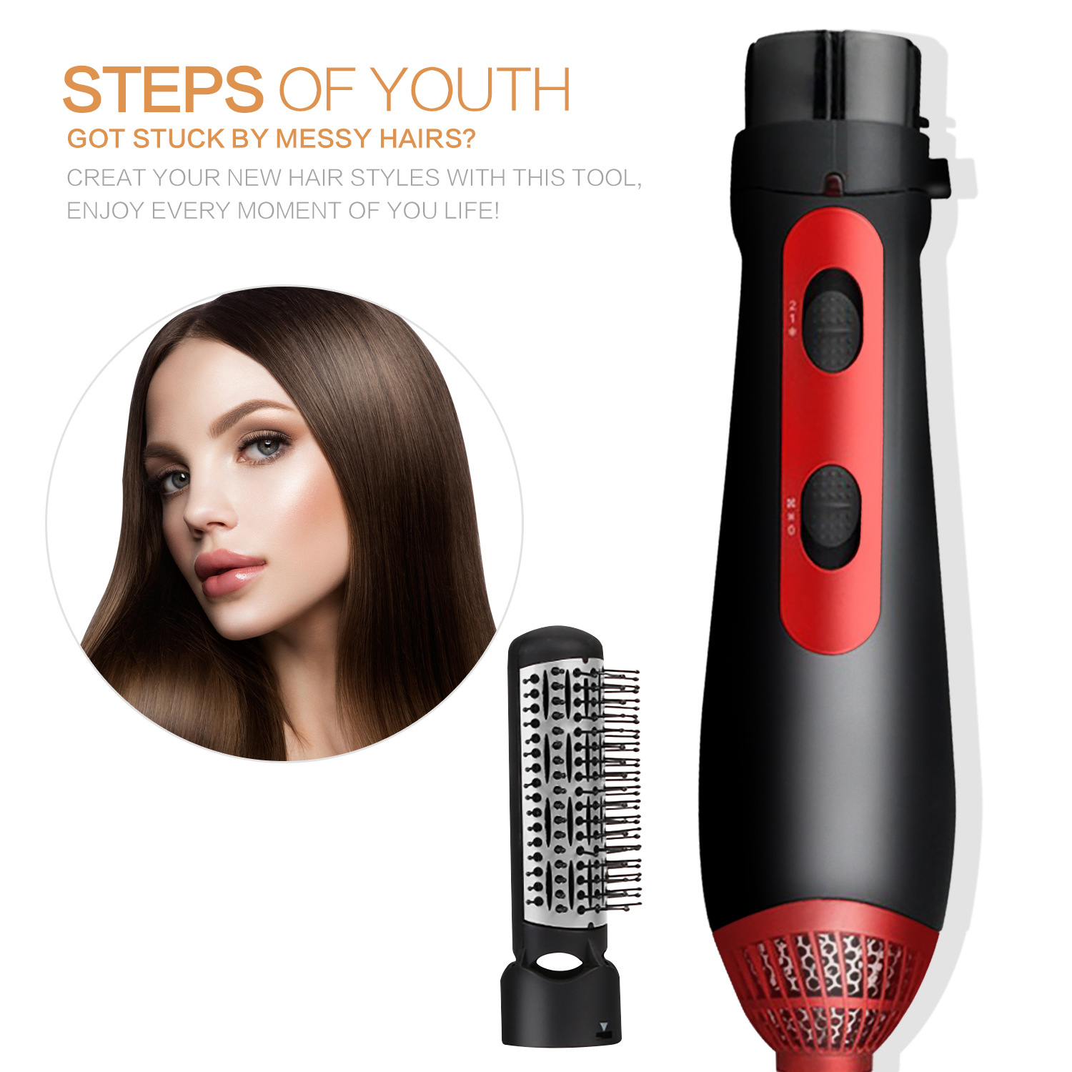 Curling Iron 3 In 1 Hot Air Comb Hair Comb