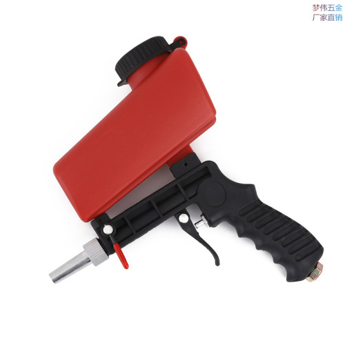 Factory direct sale of pneumatic sandblasting guns, black and blue, multiple specifications available for customer selection.