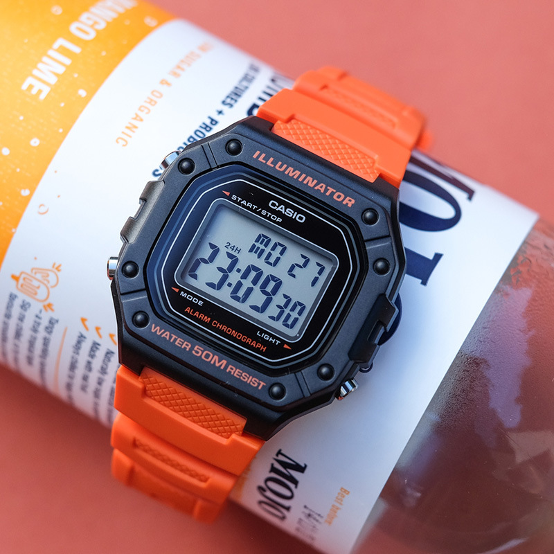 Sports Luminous Alarm Outdoor Multi-Function Digital Watch Couple Men and Women Watch W-218H-4B2/3A
