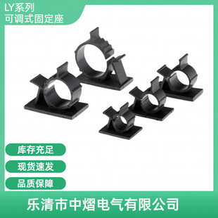 Ly0810 Adjustable Adhesive Fixed Seat Cable Clip with Adhesive Buckle Ap Desktop Organizing Cable Clip Network Cable Harness