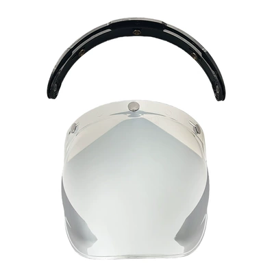 Retro Motorcycle Helmet Lens Dəbilqə (Kaska) aksesuarları - revo-aurora-silver-black-bracket