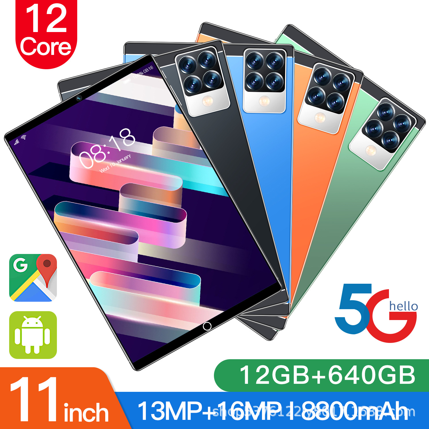 Popular Cross-Border 10inch Tablet Android Eight-Core 12+640g Network Learning Machine Game Tablet Manufacturer