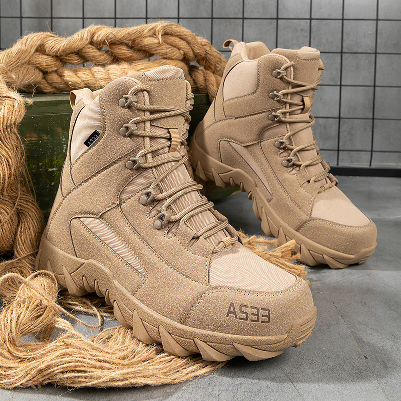 2025 botas de combate para hombres grandes botas de comercio exterior al aire libre de excursión de rescate de entrenamiento de campamento de montaña botas para hombres