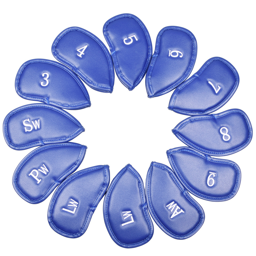 Cubierta de varilla de hierro de golf patrón de Litchi Cubierta de cabeza de varilla Cubierta protectora de cabeza de bola de PU Cubierta de tapa de varilla de arena Cubierta de Club engrosada