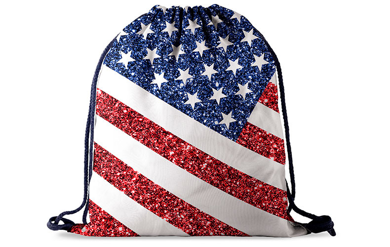 Waterproof National Flag Travel Street Drawstring Backpack display picture 3