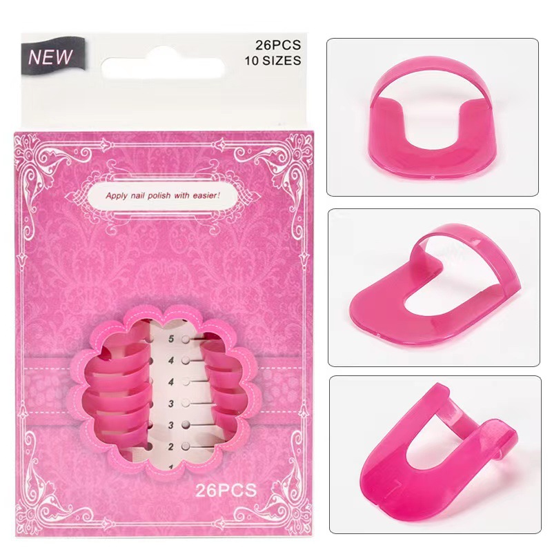 Clip anti-desbordamiento de uñas modelo clip borde de uñas impresión de esmalte de uñas degradado francés herramienta auxiliar anti-desbordamiento