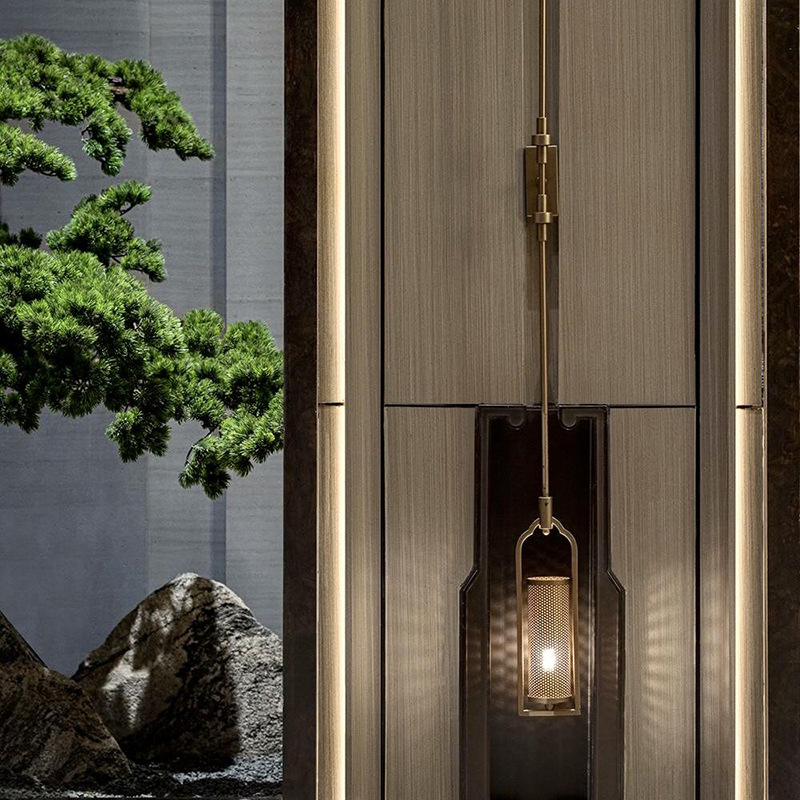 新中式壁灯复古中国风卧室设计师工程酒店会所别墅大堂走廊工装灯