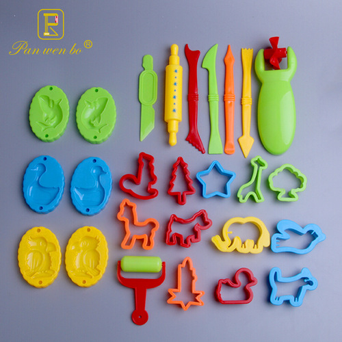26-piece plasticine mold set, children's early education DIY toys, clay colored clay modeling tool set, wholesale puzzle