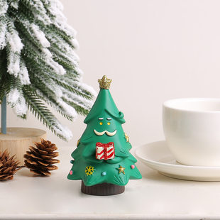 Creative Christmas resin old man Christmas tree small gift ornaments cute desktop Christmas tree atmosphere decoration gifts
