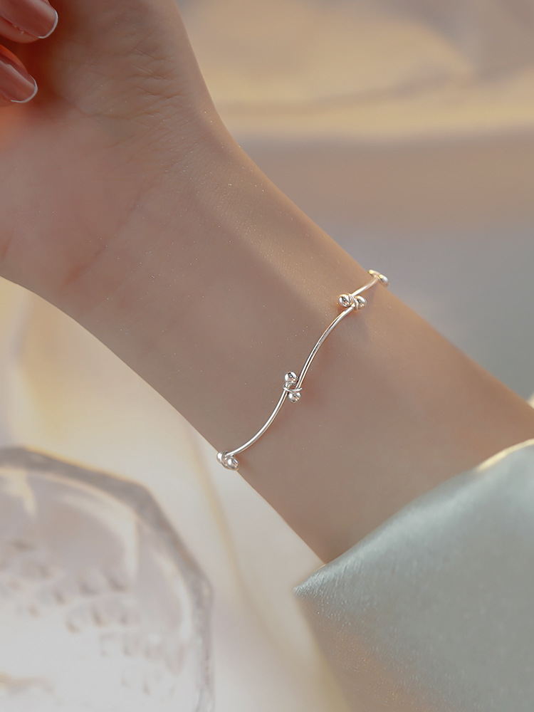 Bracciale minimalista con perline sunrise per donna gioiello_voghion.com