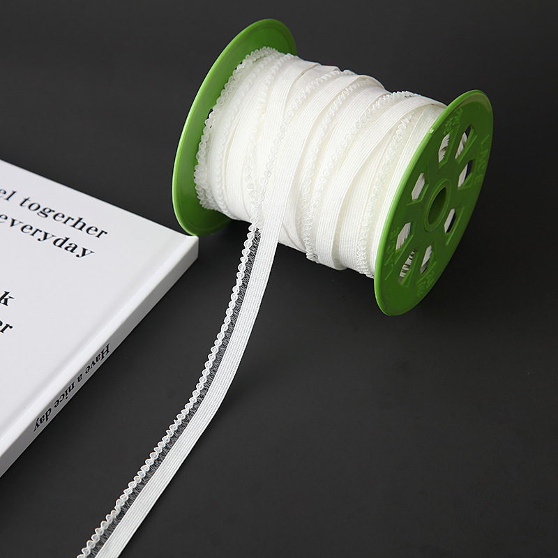 厂家现货1.3CM鱼丝松紧花边 文胸内衣 裤腰松紧花边 服饰松紧花边