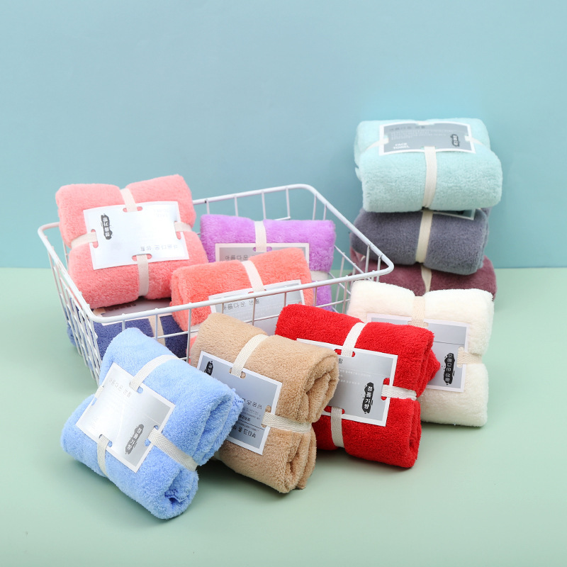 Factory wholesale high density coral velvet towel gift activities promotion shop gift with hand gift a generation of hair