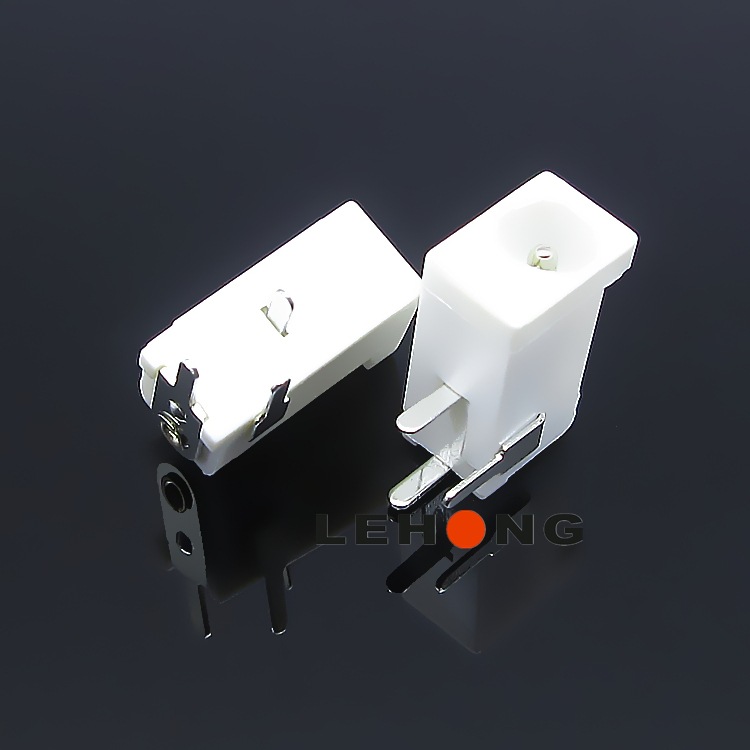DC-002-13白色高温料/半铜组合/DC电源插座/直流DC插座