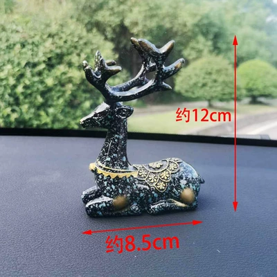 Car ornaments — Decoration Supplies, Center Console Ornaments - single-blue-deer-double-sided-sticker