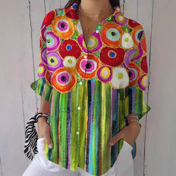 2025 Cross-Border Amazon Women's Long-Sleeved Shirt Spring and Summer New Hot-Selling Manufacturer Supply Shirt Women's Casual Trend