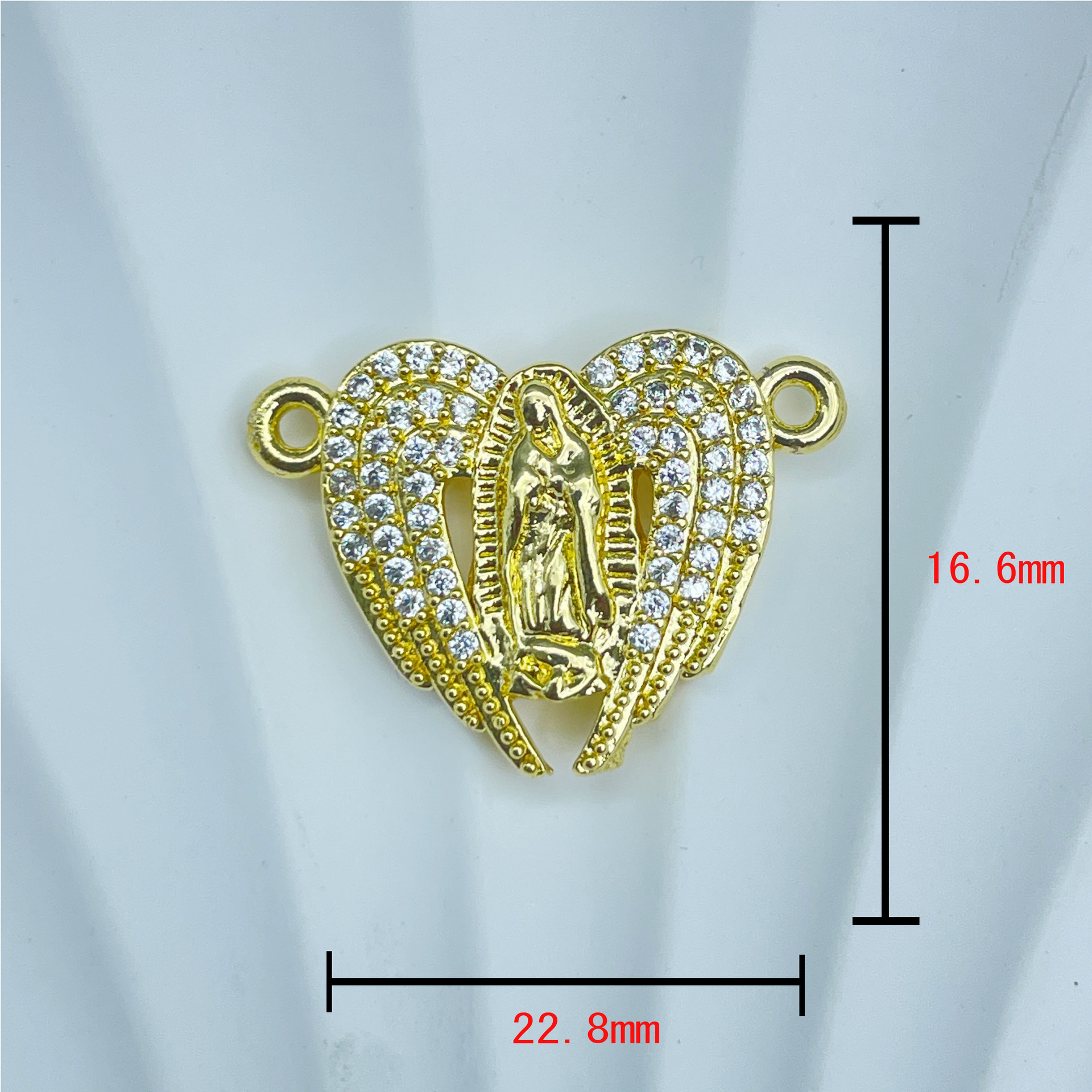 Human, Geometric, Virgin Mary Pattern Inlay Design 1 Piece 23.2*18mm Copper Zircon Human Geometric Virgin Mary Pendant Connectors Jewelry Accessories