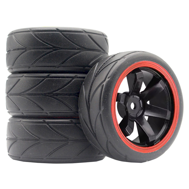 4个装 1:10平跑轮胎 平跑软胎 HSP FW06 樱花CS/D4 恒龙胎