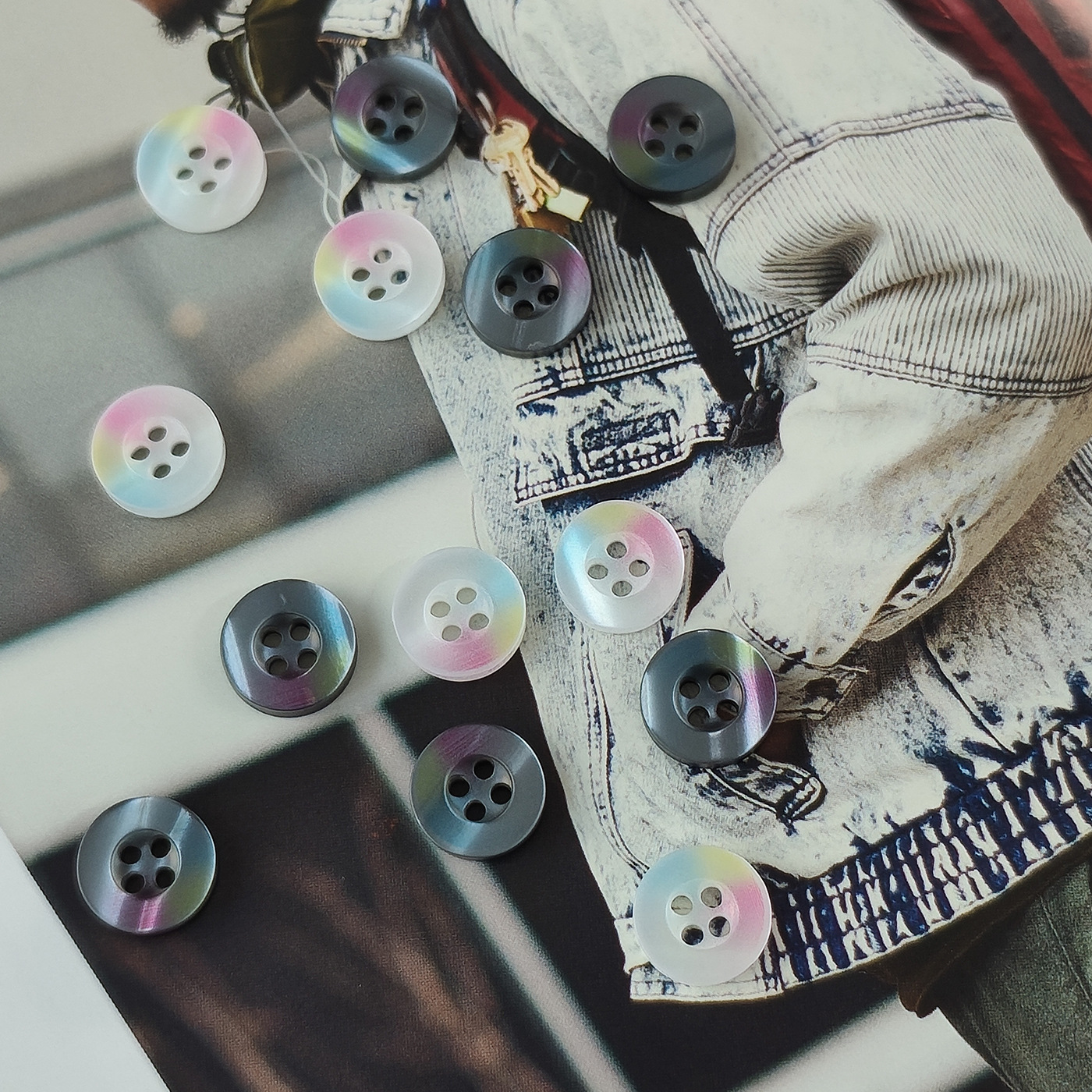 艺森 珠光仿贝母树脂纽扣童装衬衣针织开衫装饰扣子休闲POLO衫扣