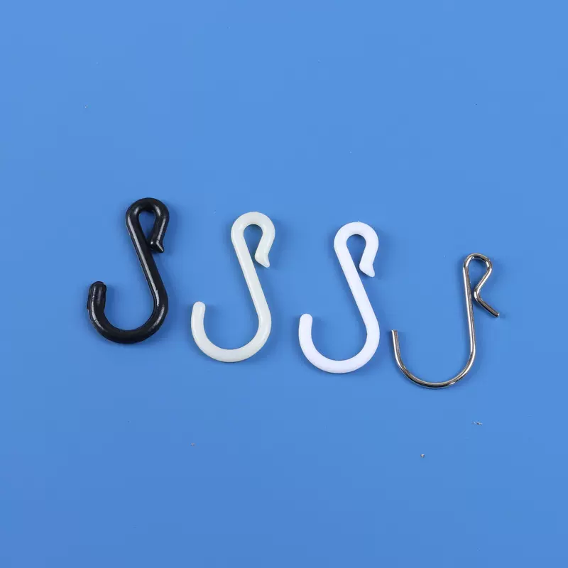 现货塑料挂钩金属挂条挂钩定制超市问号小商品挂钩子布样钩定做
