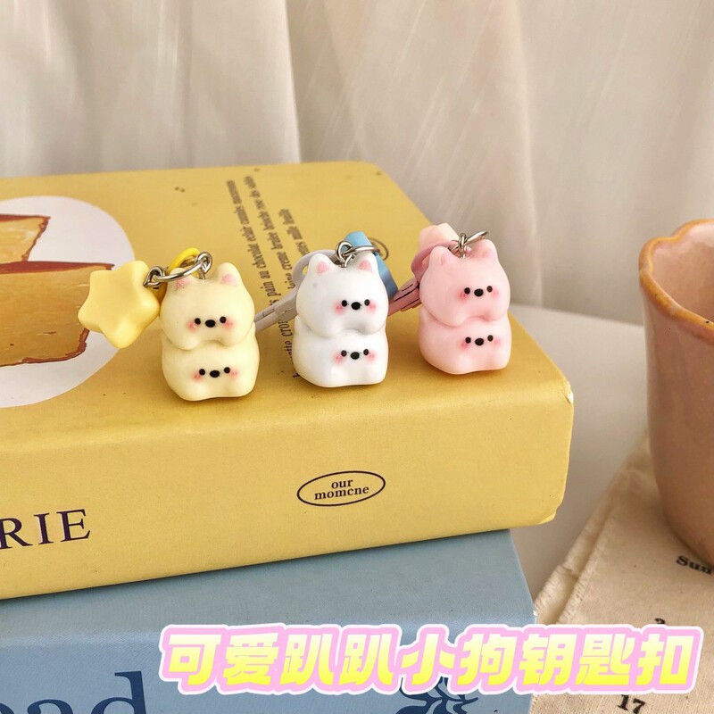 Cute Puppy Stacking Star Keychain, Soft and Adorable Animal Pendant, Couple and Best Friend Backpack Accessory Gift Cute Puppy Stacking Star Keychain, Soft and Adorable Animal Pendant, Couple and Best Friend Backpack Accessory Gift