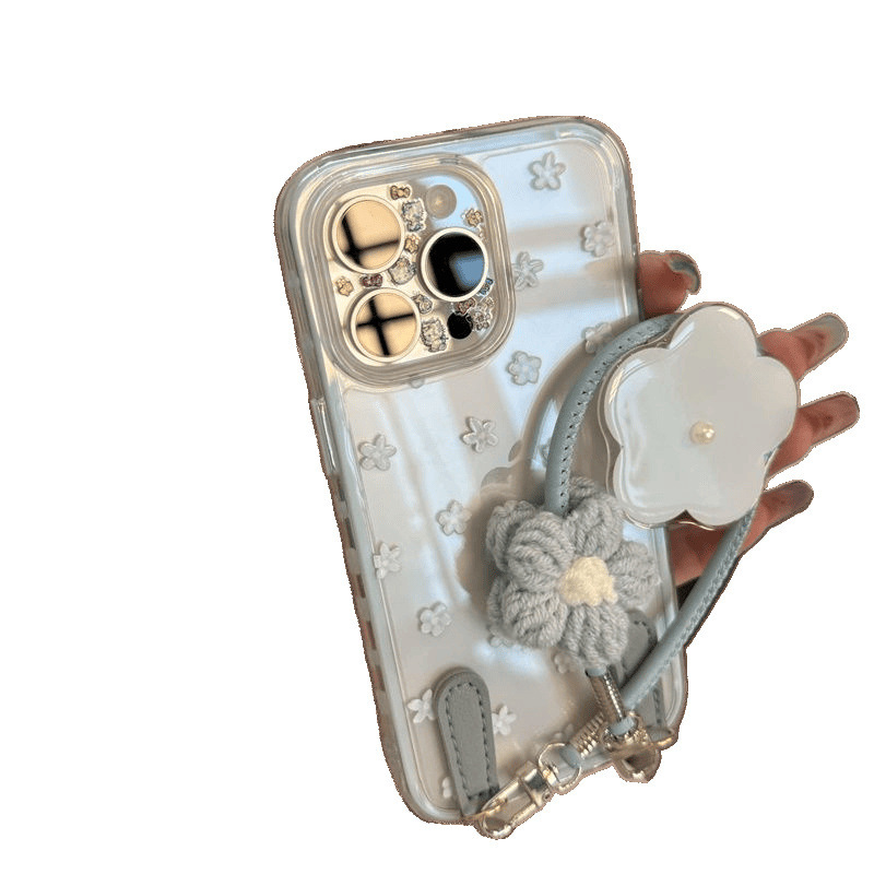 花朵适用16ProMax手机壳iPhone15新款13女苹果14软套iphone12侧面|undefined