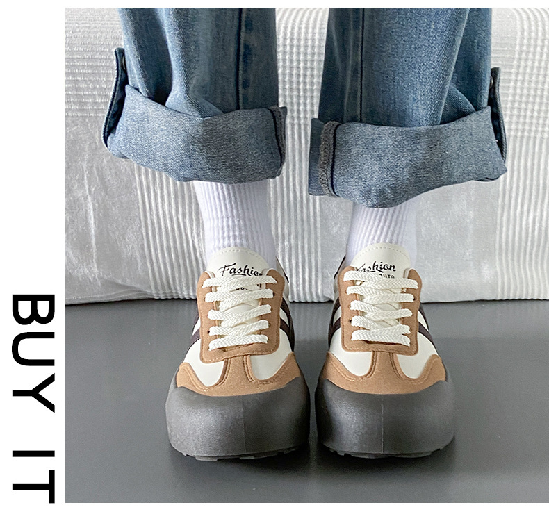 Damen Plateau Sneaker - Modische Koreanische Freizeitschuhe_voghion.com