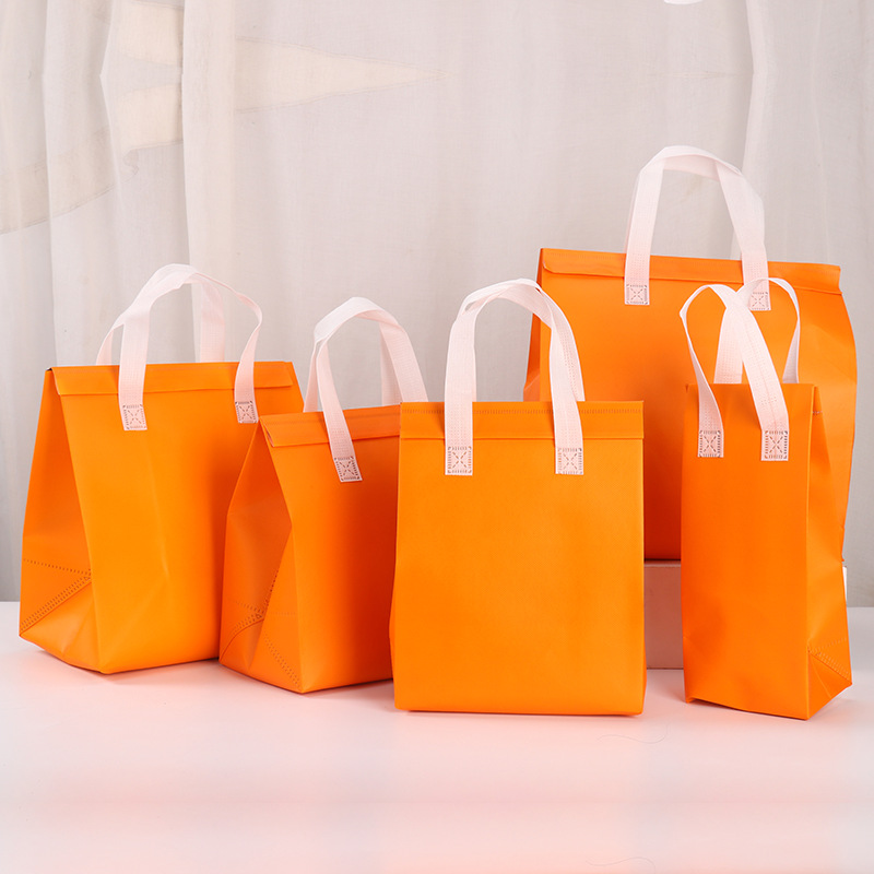 一次性保温袋无纺布袋外卖包装袋甜品奶茶烧烤无纺布手提打包袋子