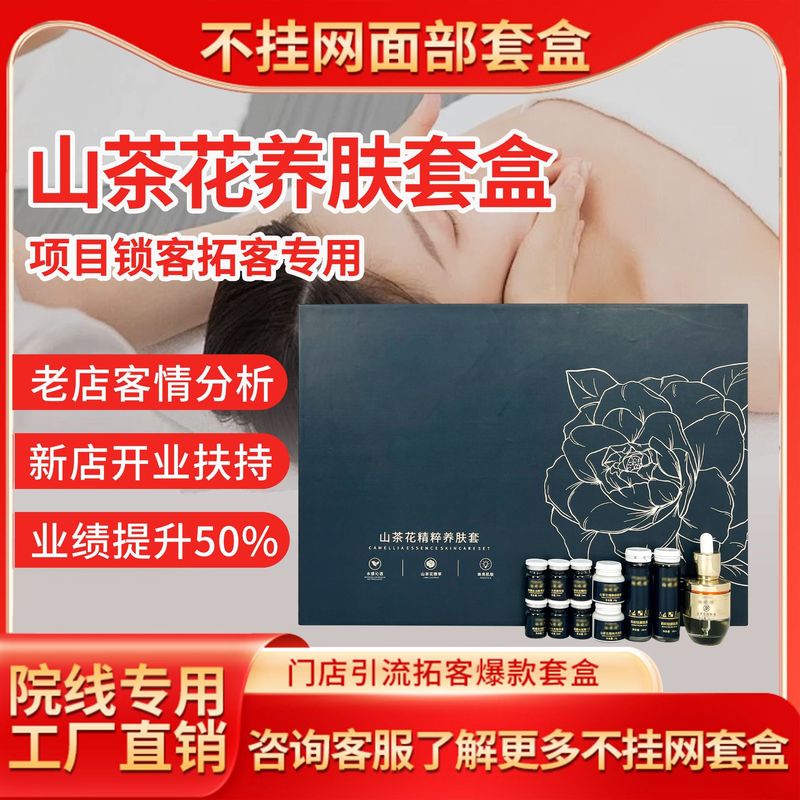 美容院专用院线面部护理毛孔清洁面膜山茶花护肤紧致护肤品做脸套