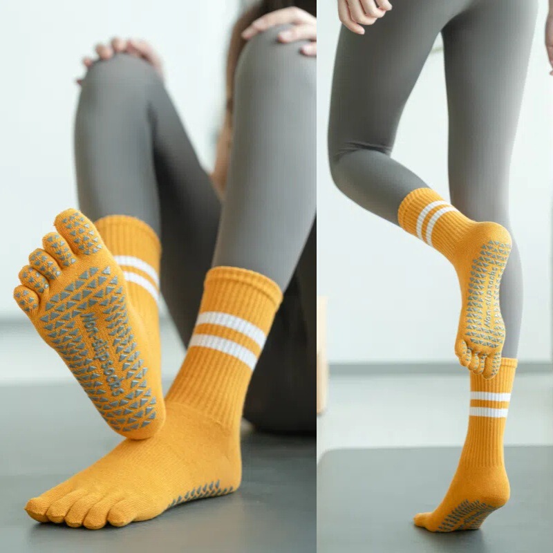 Yoga socks children dispensing non-slip five-finger socks sports running fitness rope skipping pressure tube Pilates socks