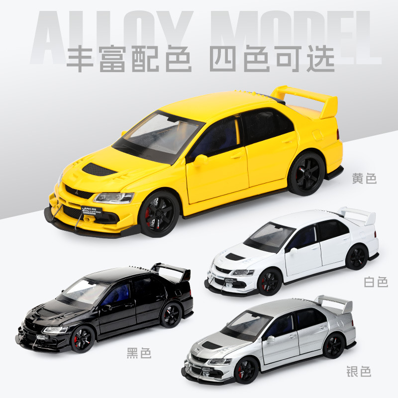Zhongyuanxing modelo de coche 1 a 32 decoración del modelo de coche deportivo de aleación EVO de novena generación