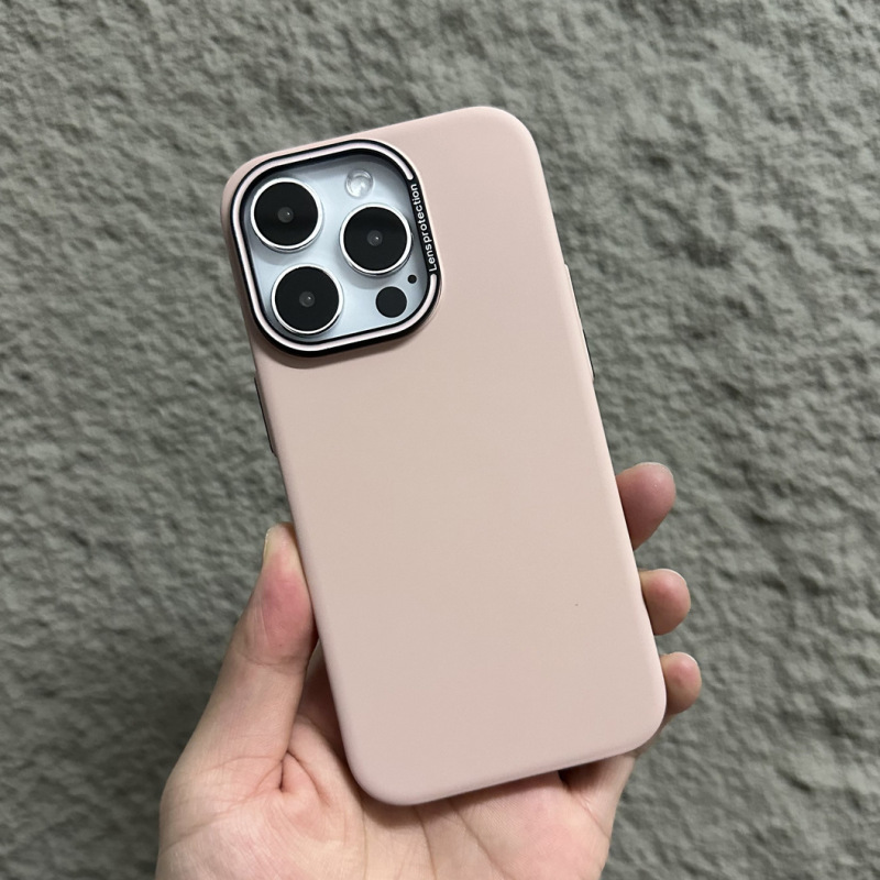 iPhone17対応、クロスボーダー対応、マットな肌触り、細い円形マグネット吸着式スマホケース、Apple16対応、無地PC素材、耐衝撃、高級感|undefined