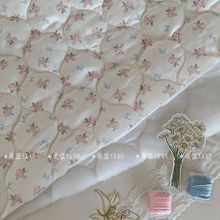 40支韩系碎花蝴蝶结葫芦绗棉面料 家居服包布马甲棉服童装棉衣DIY