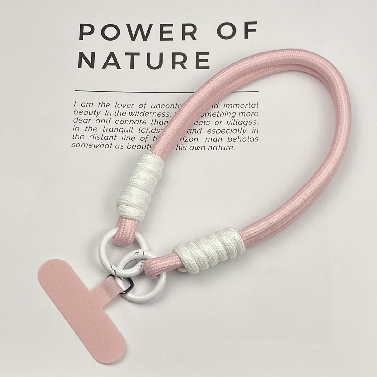 핑크와 화이트 팔찌 + 핑크 클립