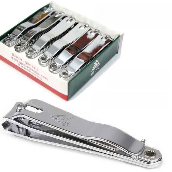[Genuine goods] Strong Man nail clippers stainless steel nail clippers large flat mouth household nail clippers manicure tools wholesale