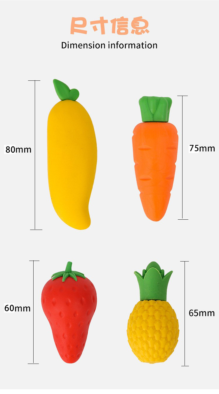 可爱创意巨无霸水果橡皮卡通橡皮擦 儿童小学生大橡皮擦文具批发详情12