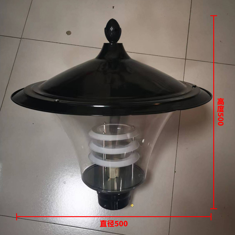Venta al por mayor de pantallas para lámparas LED de jardín, cabezales de lámparas solares para jardín, cabezales de farolas, luces de calle para paisajismo de villas, parques y jardines comunitarios. image 11