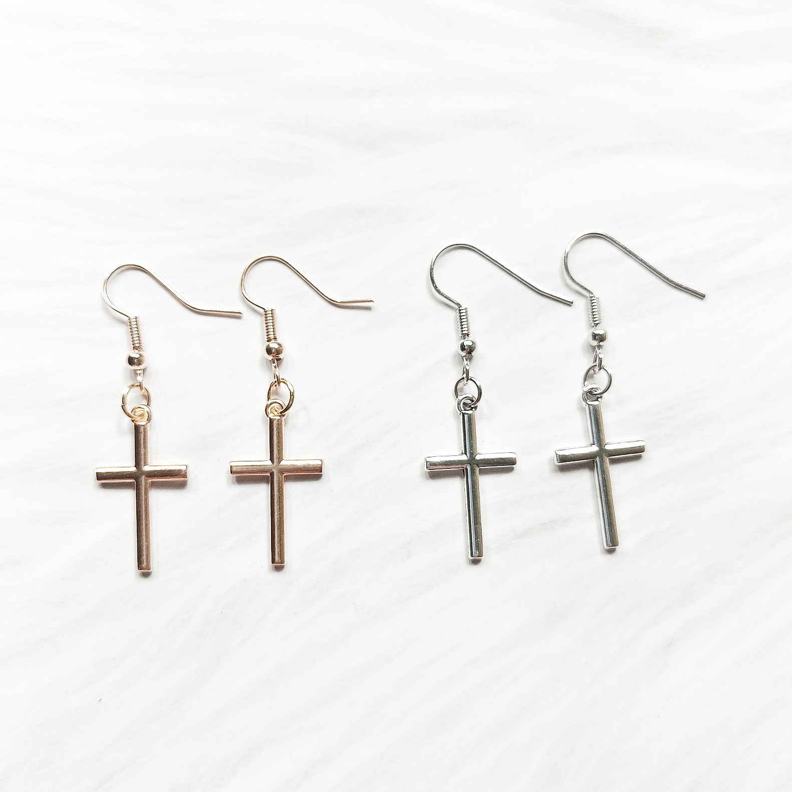 wish cross-border new popular religious retro personalized cross earrings pendant fashion simple women's earrings