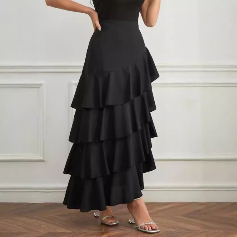 2026 Cross-Border European and American Spring/Summer New Design Slimming High-Waisted Irregular Long Skirt Fast Selling 2026 Cross-Border European and American Spring/Summer New Design Slimming High-Waisted Irregular Long Skirt Fast Selling