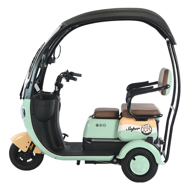 Новый Электрический трехколесный велосипед для отдыха с навесом для взрослых женщин, чтобы забрать детей для пожилого скутера, мощного аккумуляторного автомобиля