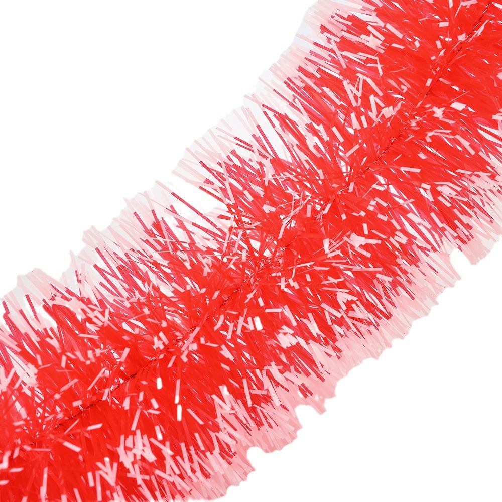 Comercio exterior transfronterizo 2 M Borde blanco copo de nieve color raya Decoración de Navidad lana raya Garland actividad escena diseño Decoración