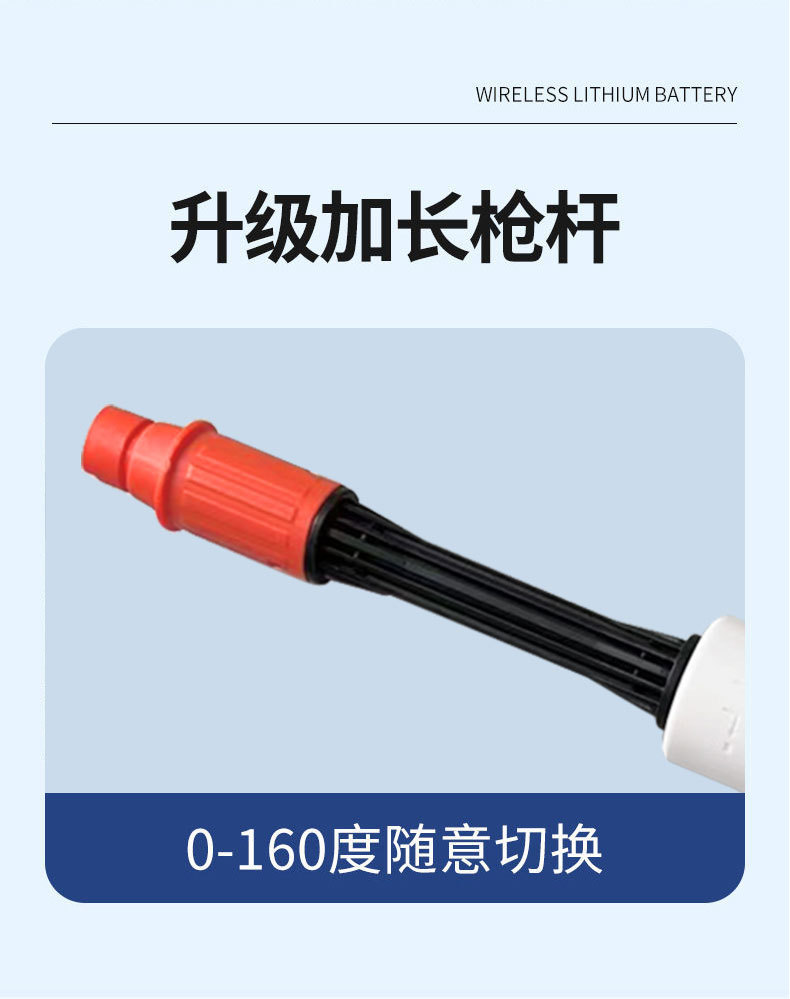 New Model of Household Wireless Car Wash Water Gun, White Lithium Battery High-Pressure Water Gun, Car Cleaning Tool Wholesale