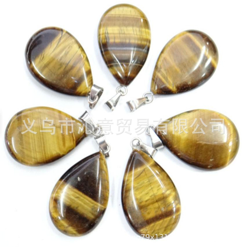 Transfronteriza AliExpress Venta caliente natural cristal ágata gema cristal plano colgante collar pendientes accesorios de la joyería