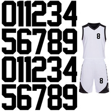 跨境热销球衣号码0-9热转印烫画贴运动装号码手工DIY耐水洗不脱落