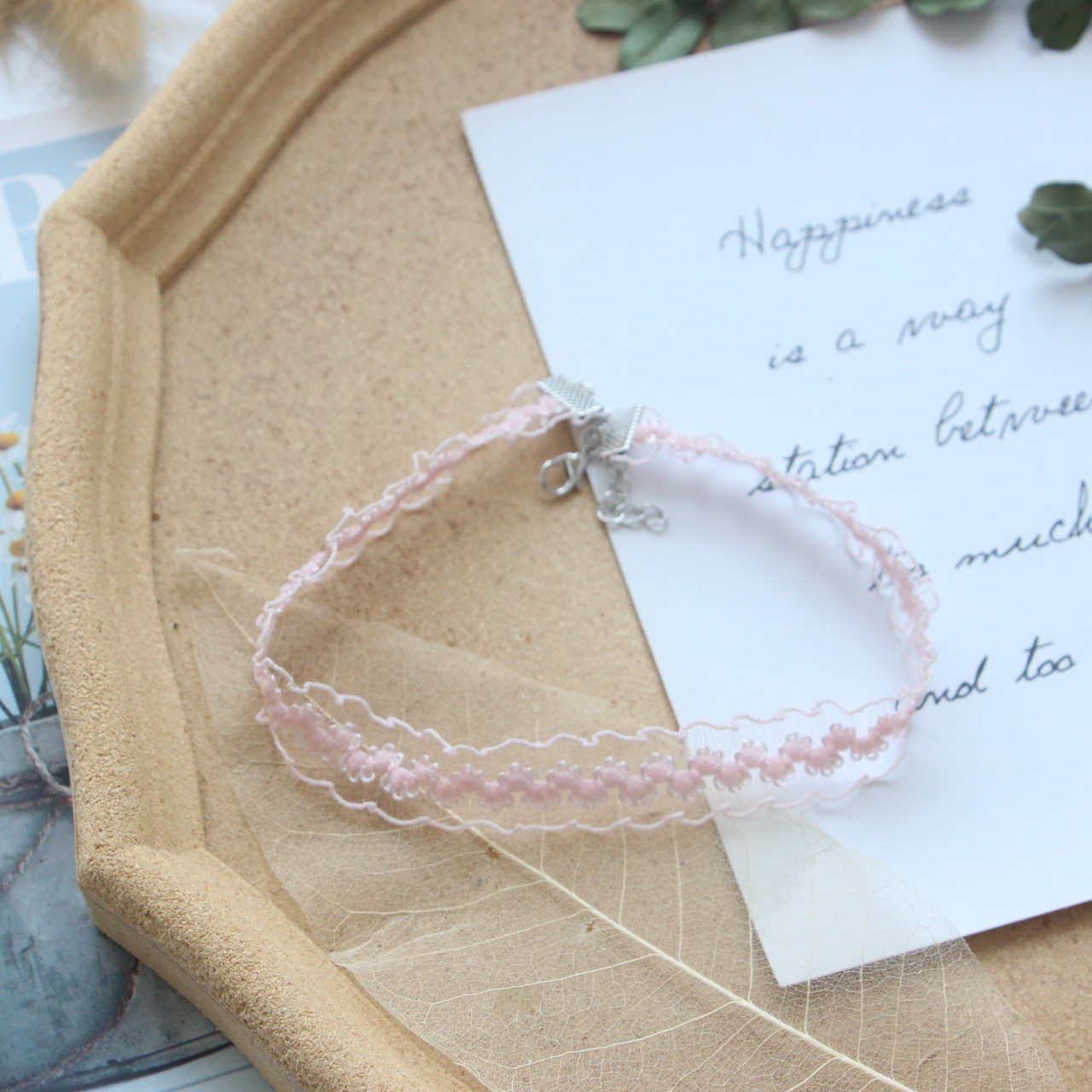 Daily Occasion IG Style Basic Sweet Flower Butterfly Alloy Mixed Materials Choker Wholesale